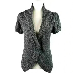 BCBGMaxAzria Sweater Cardigan Gray Short Sleeve
